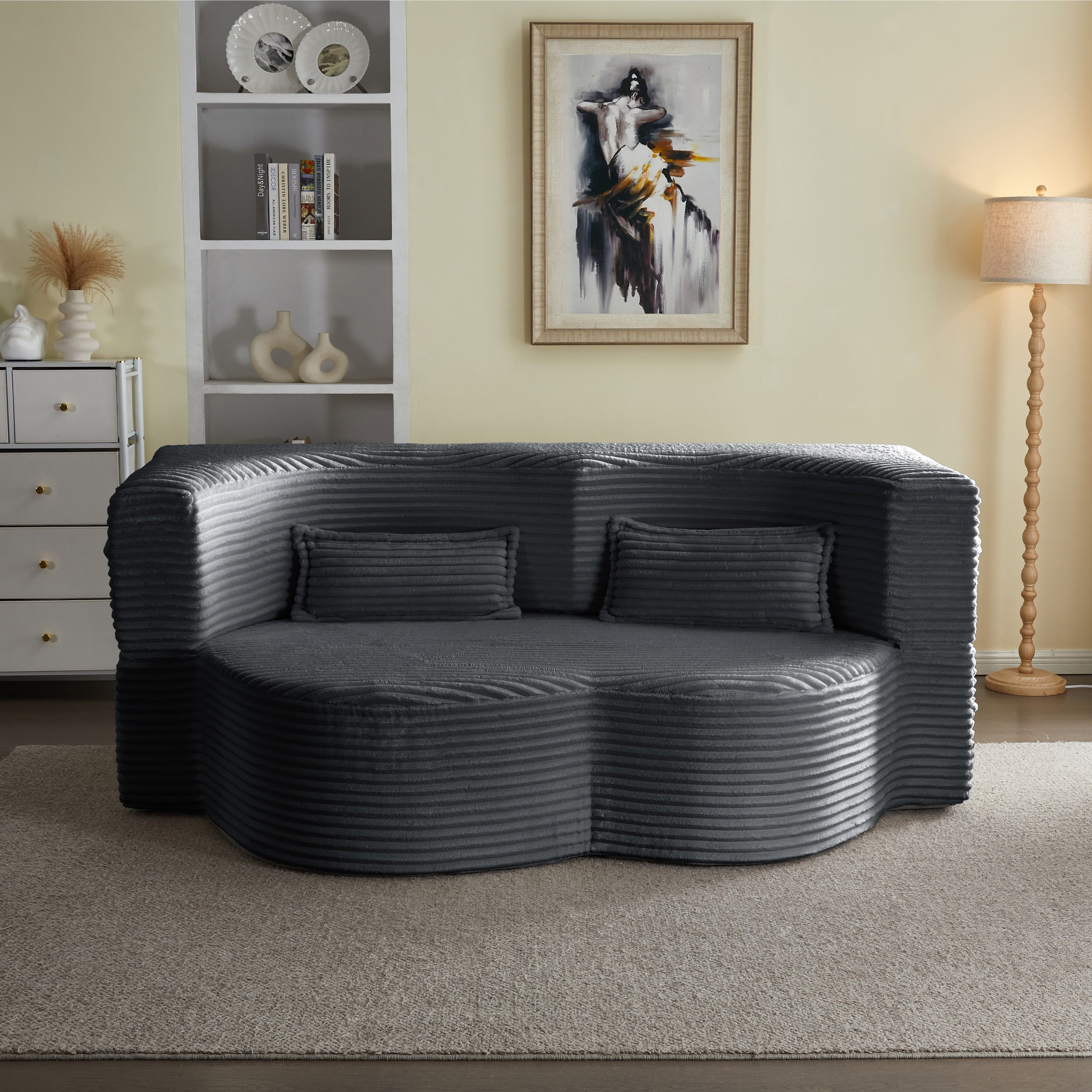 Full Size Convertible Floor Sleeper Sofa Bed