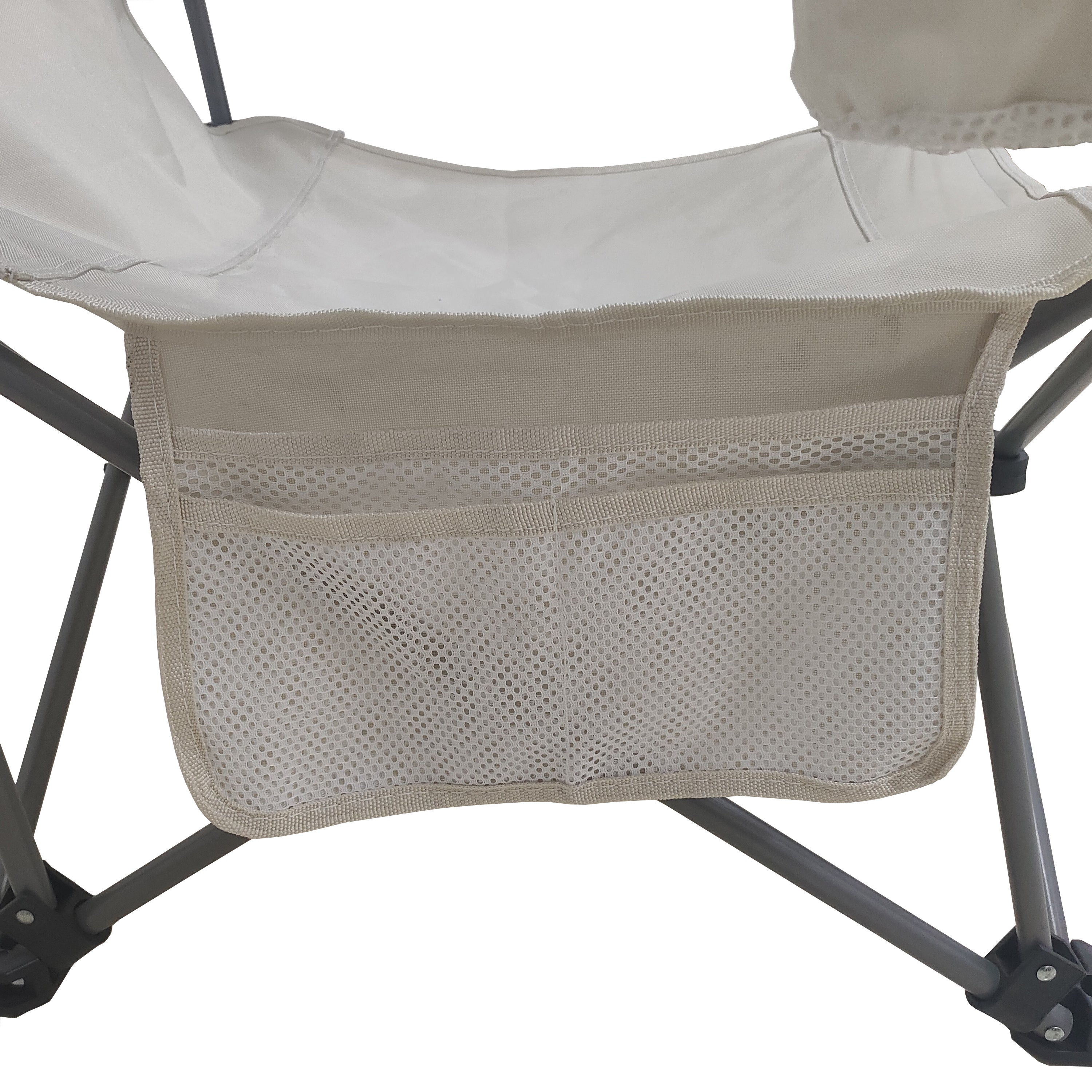 Outdoor Camping Chair Folding Reclining with Side Pockets and Cup Holder