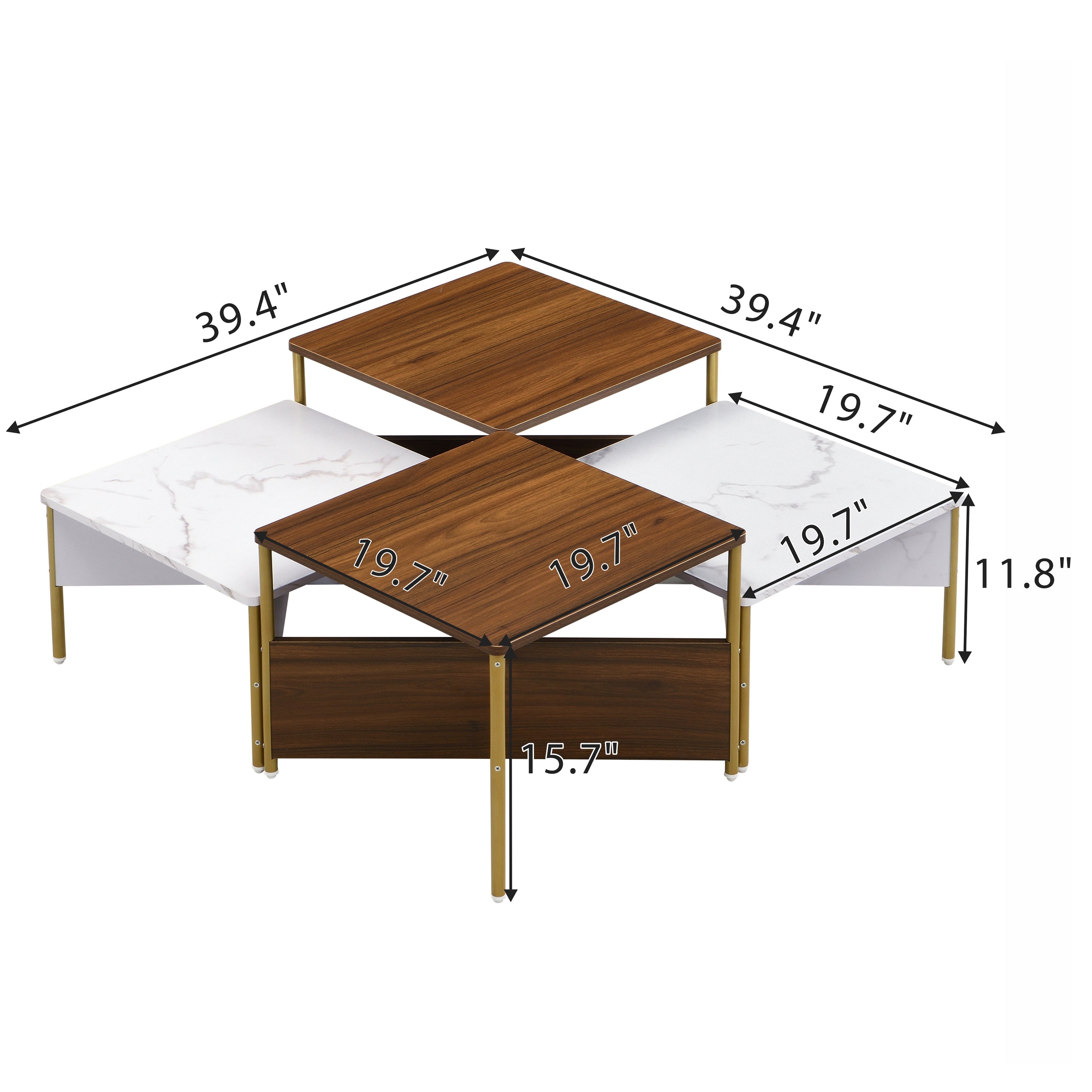 Modern Nesting Coffee Tables Set of 4