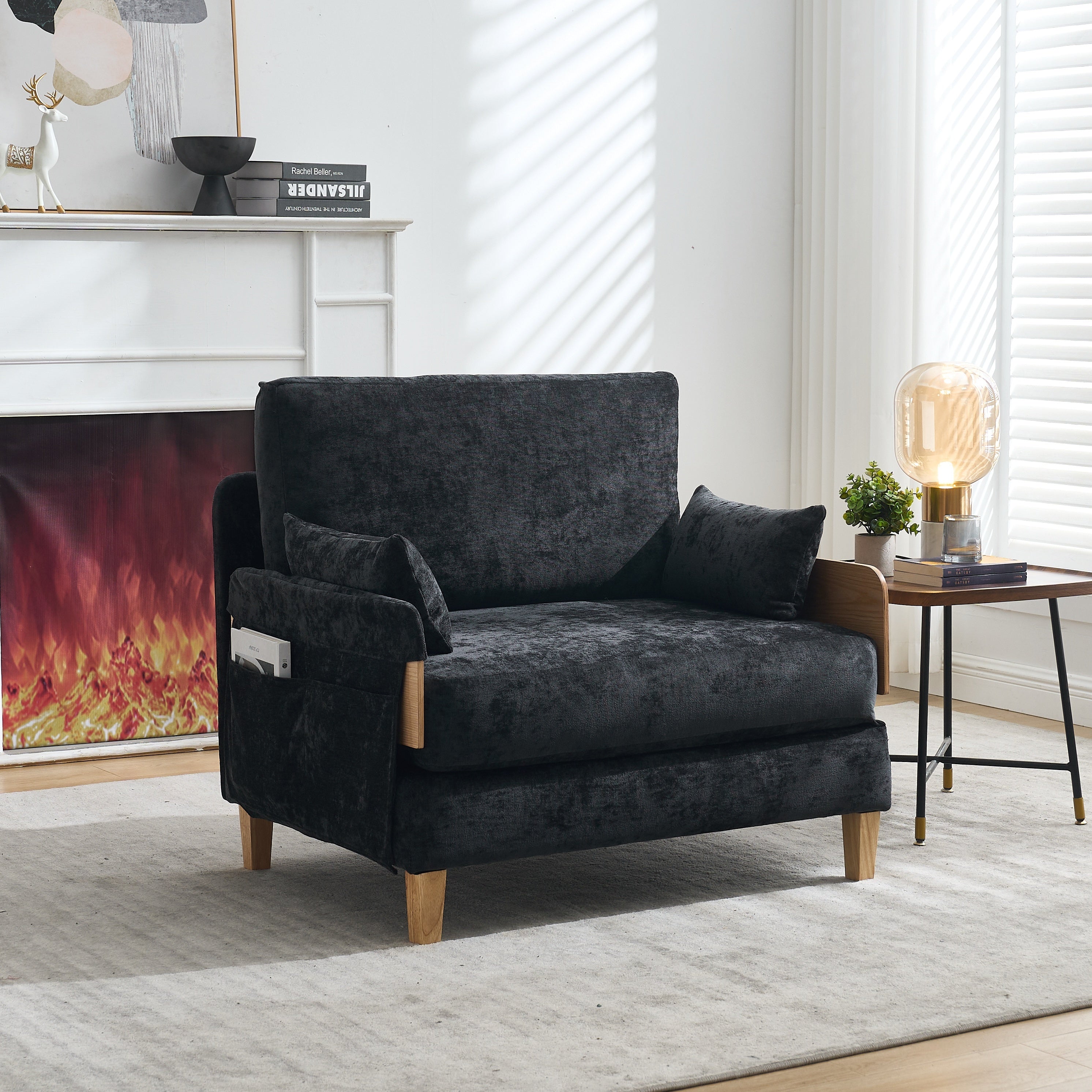 Mid-Century Modern Foldable Sofa Bed Recliner