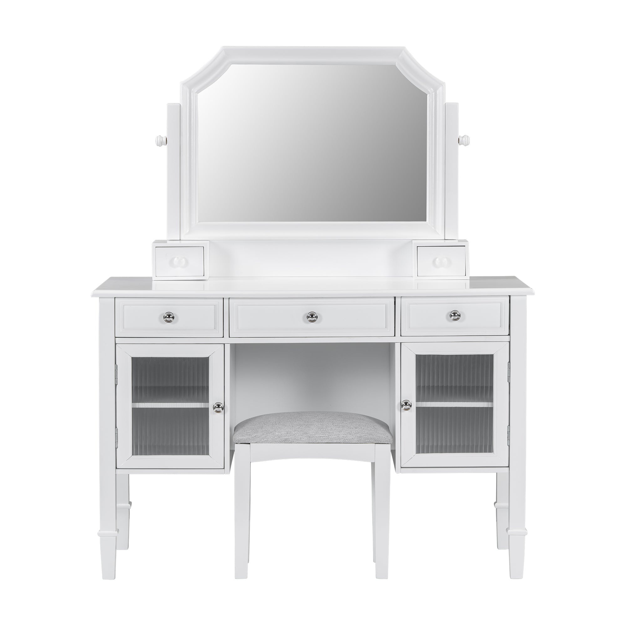 Elegant White Makeup Vanity Desk