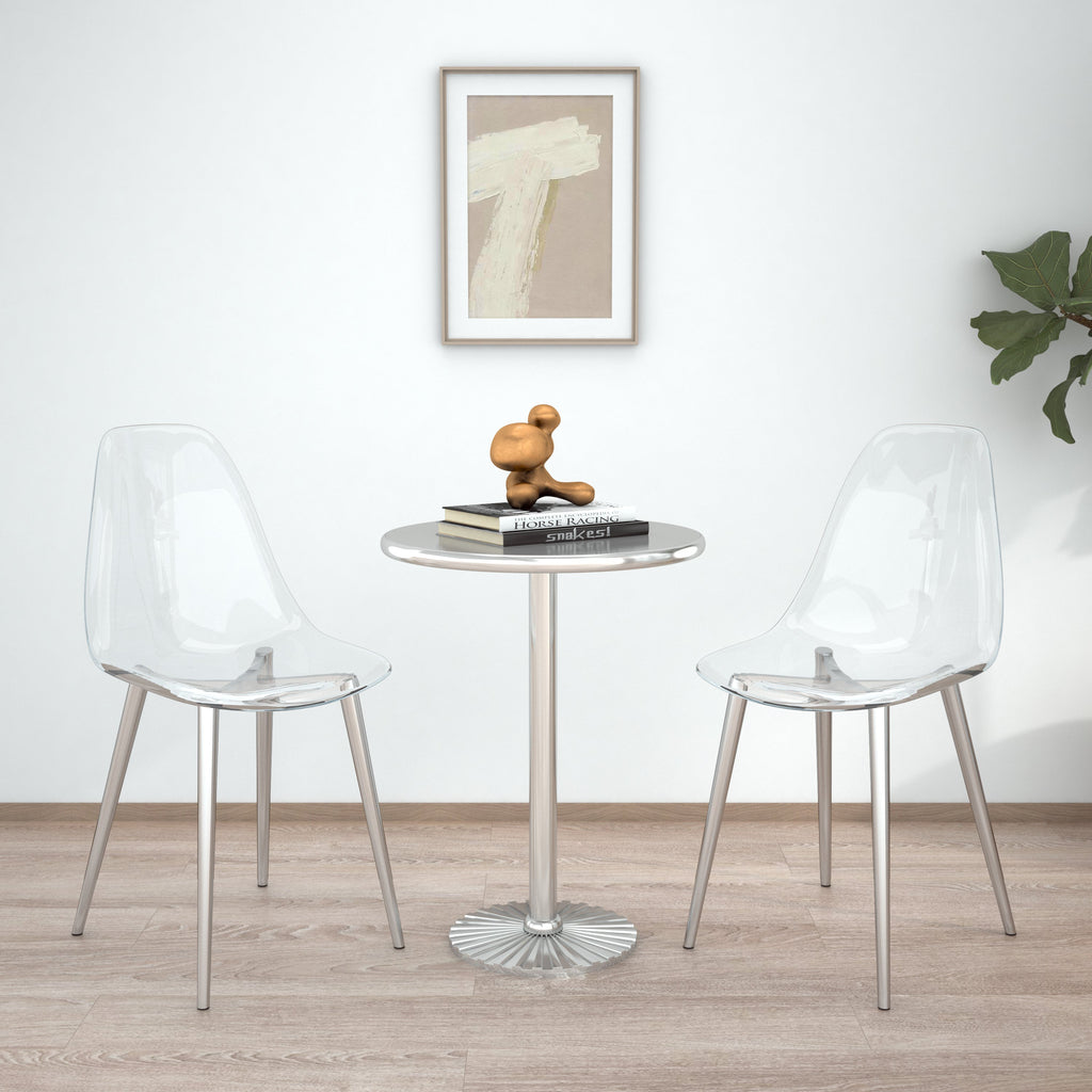 Modern Minimalist Transparent Metal Dining Chairs