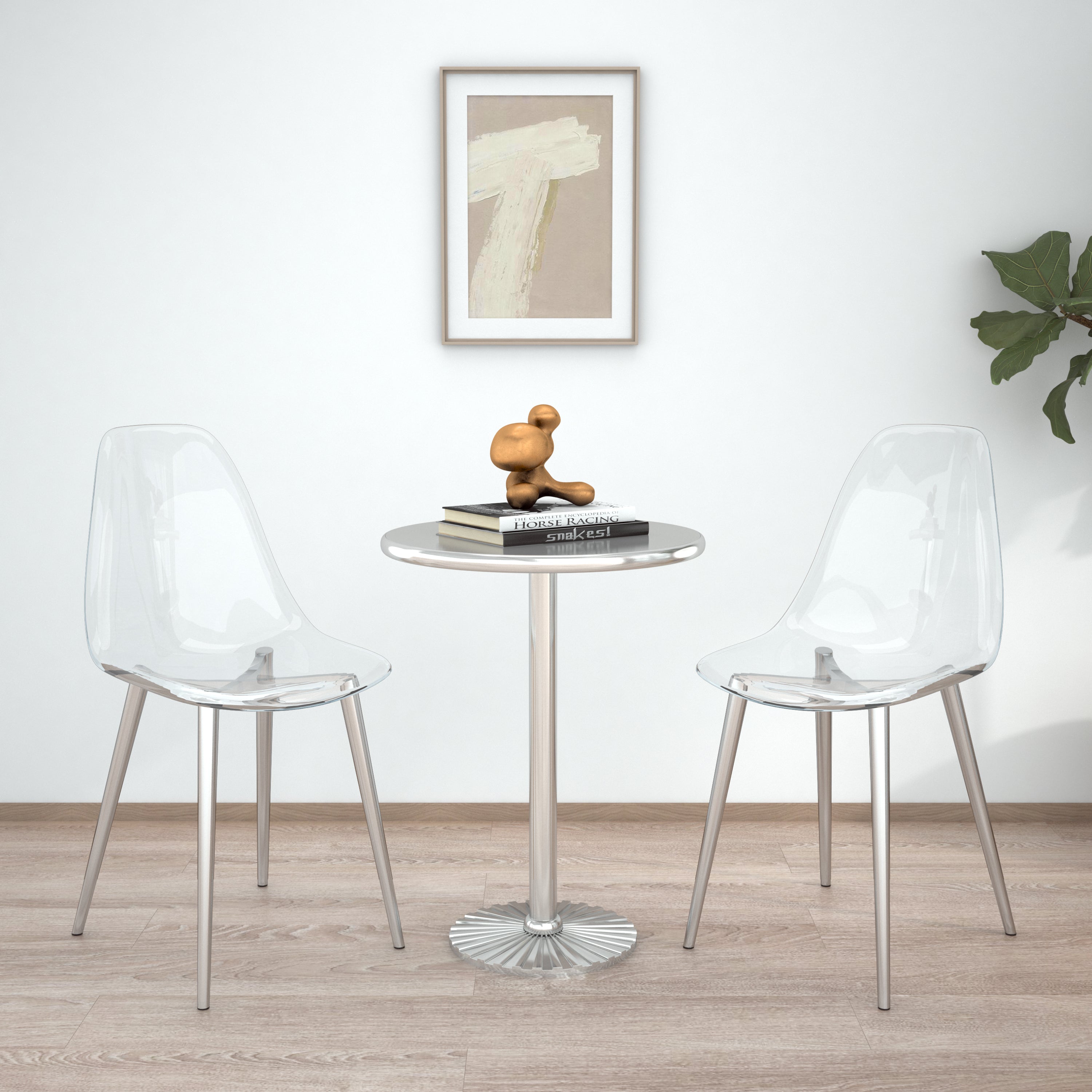 Modern Minimalist Transparent Metal Dining Chairs