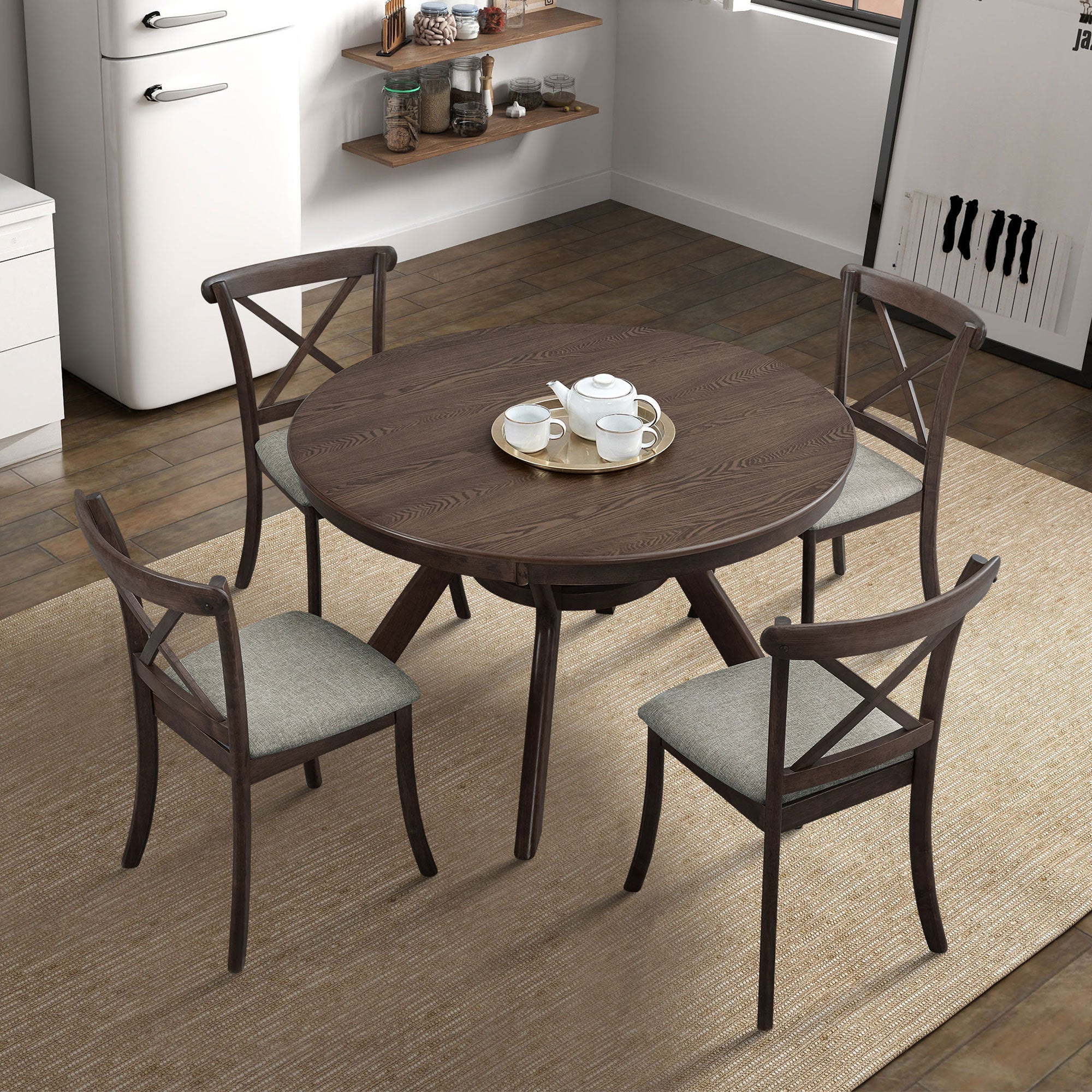 47.24''Round Rubber Wood Dining Table (1 Table)