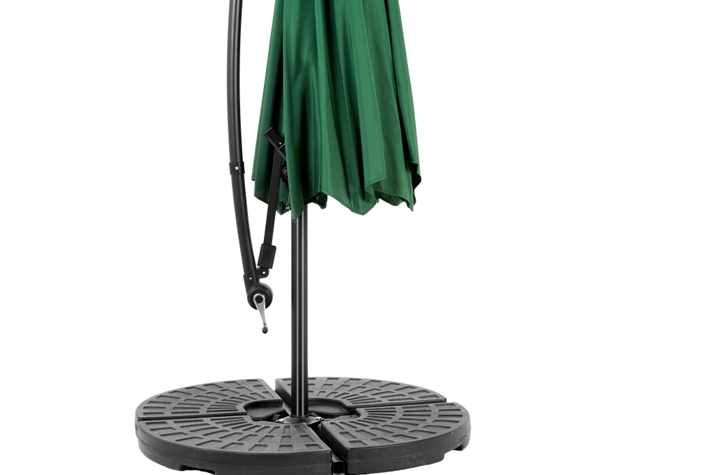10ft Offset Patio Umbrella w/Tilt & Polyester Shade & 8 Ribs – No Base
