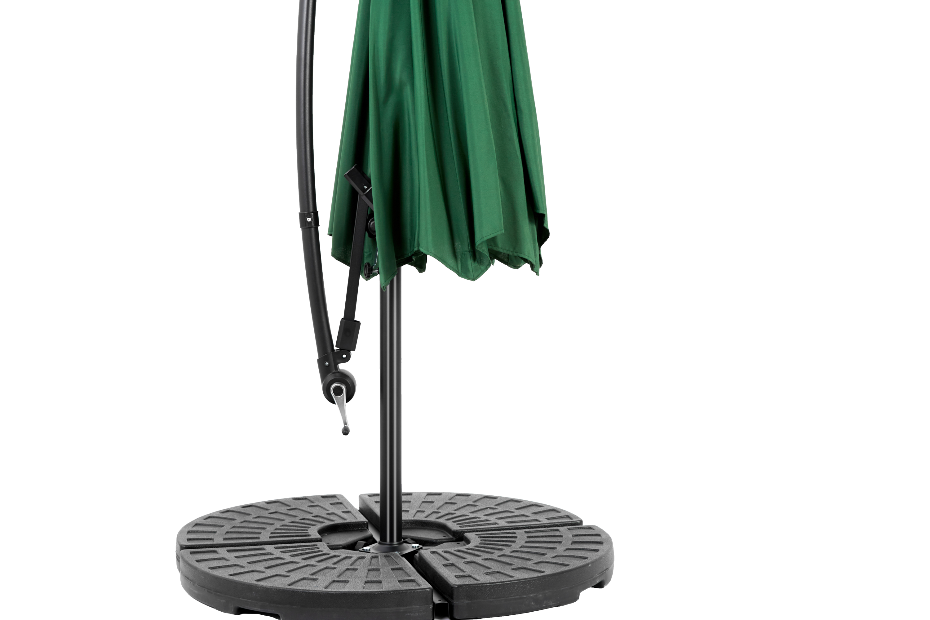 10ft Offset Patio Umbrella w/Tilt & Polyester Shade & 8 Ribs – No Base