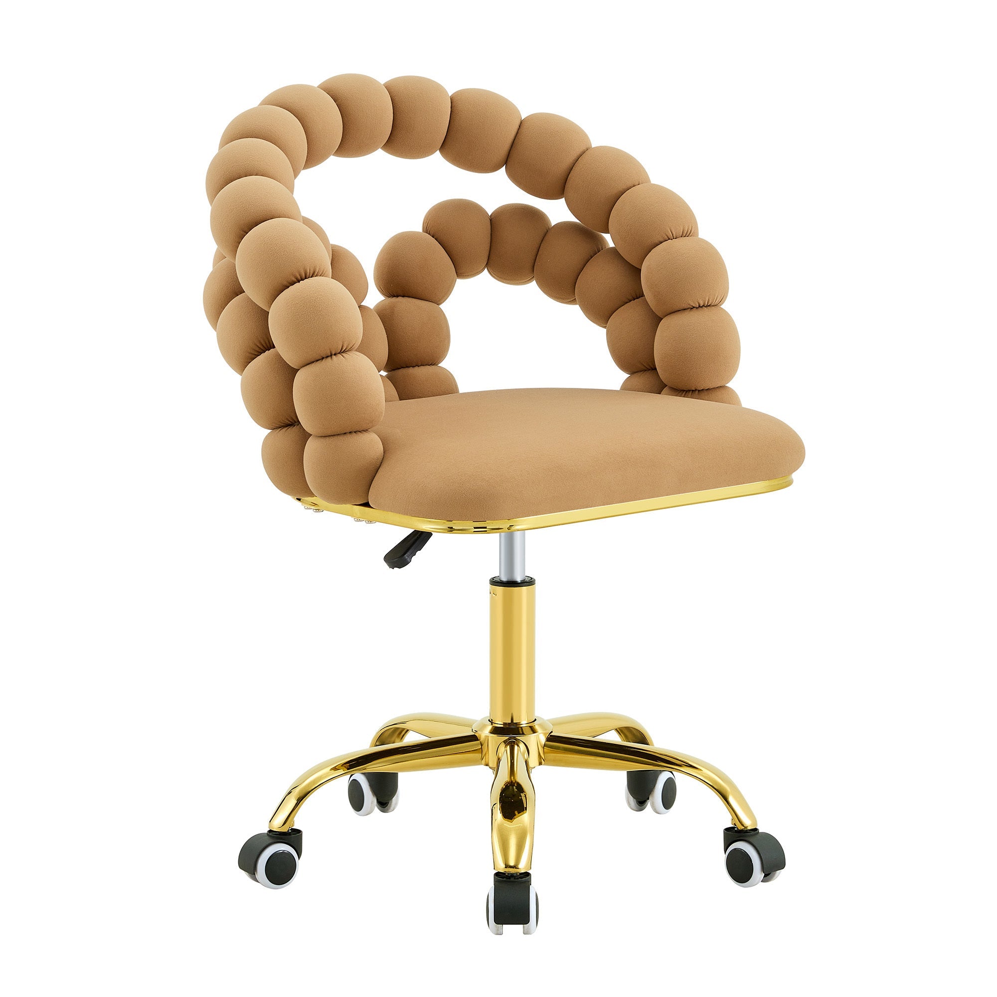 Coloful Modern Velvet Adjustable Swivel Desk Chair with Bubble Back