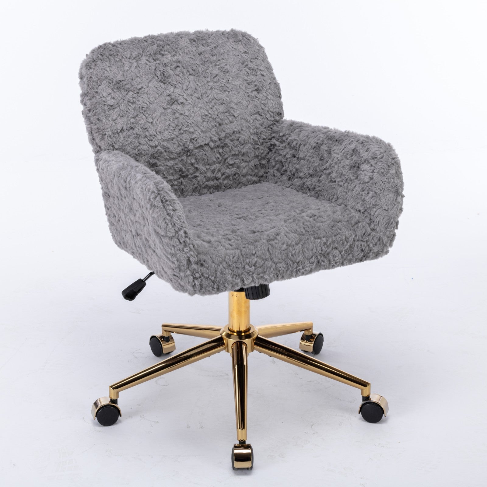 Violet Velve Home Office Chair with Golden Metal Base