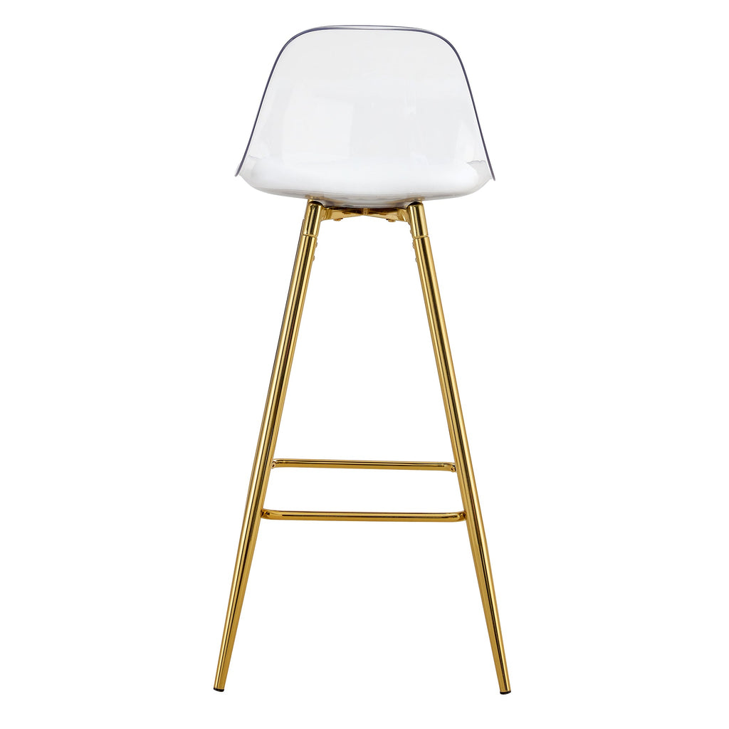 Stylish Upholstered Bar Chairs with Metal Legs