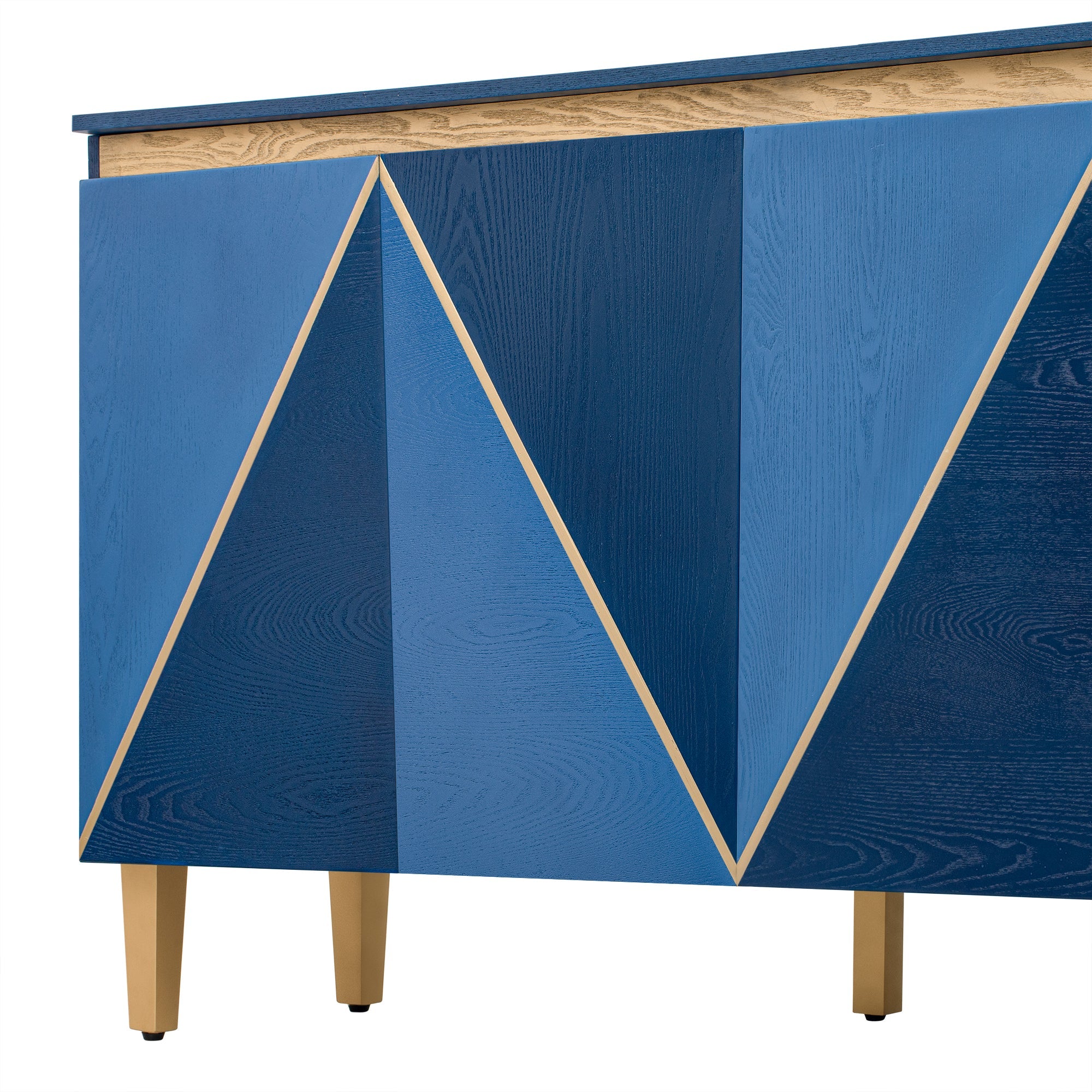 60' Retro Sideboard Cabinet with Adjustable Shelves