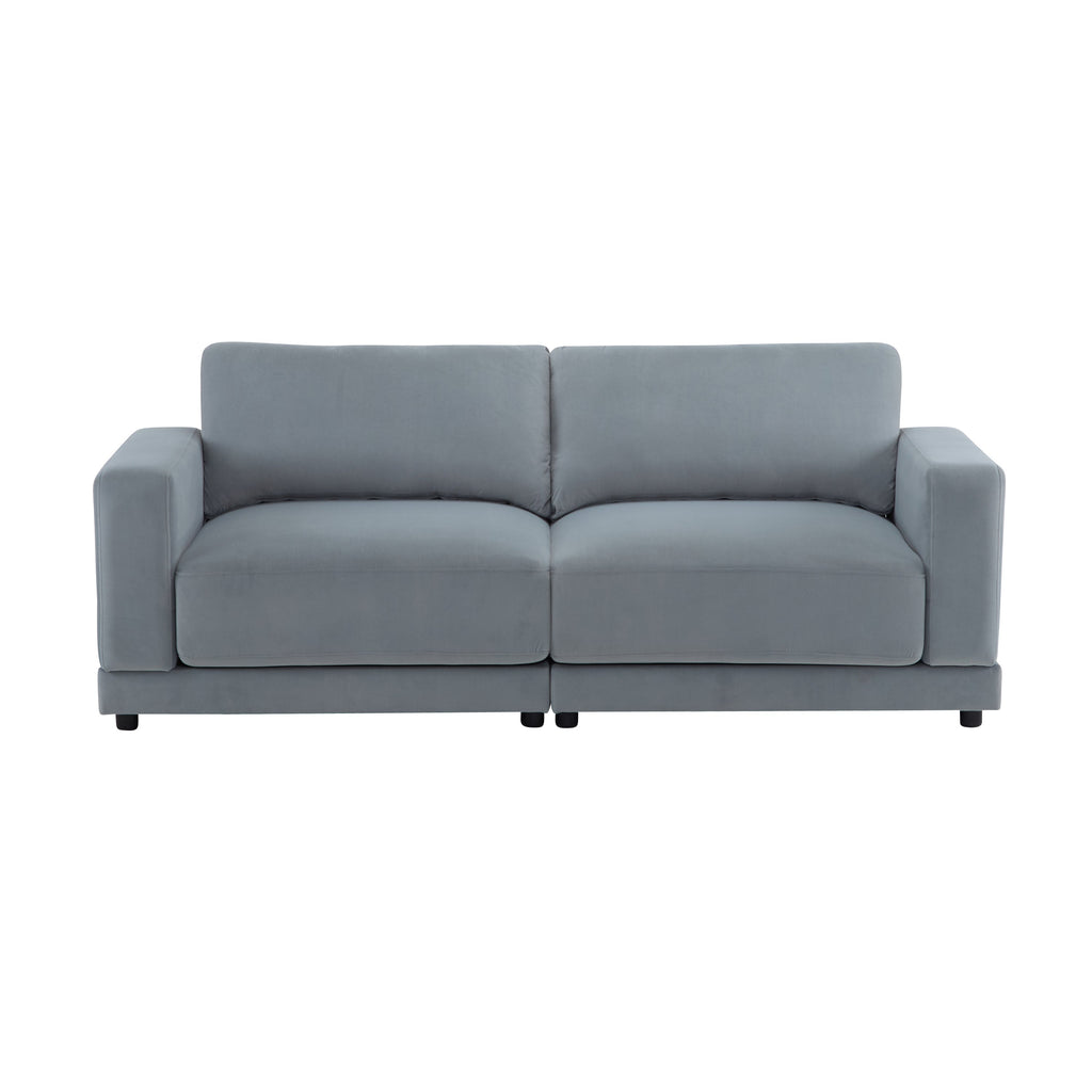 81'' Modern Square Arm Sofa with Soft Fabric Upholstery