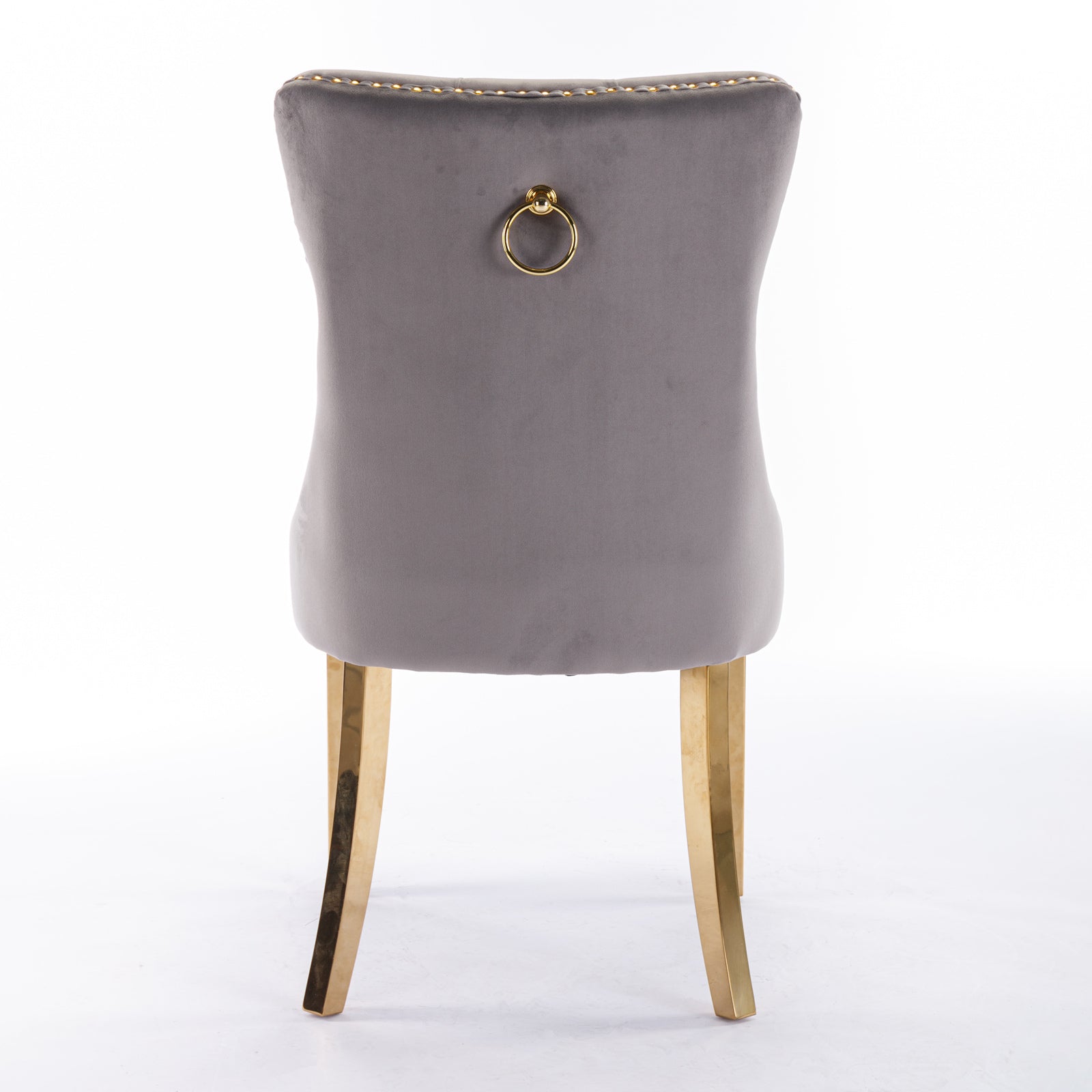 Modern High-end Tufted Solid Wood Velvet Dining Chair(Set of 2)