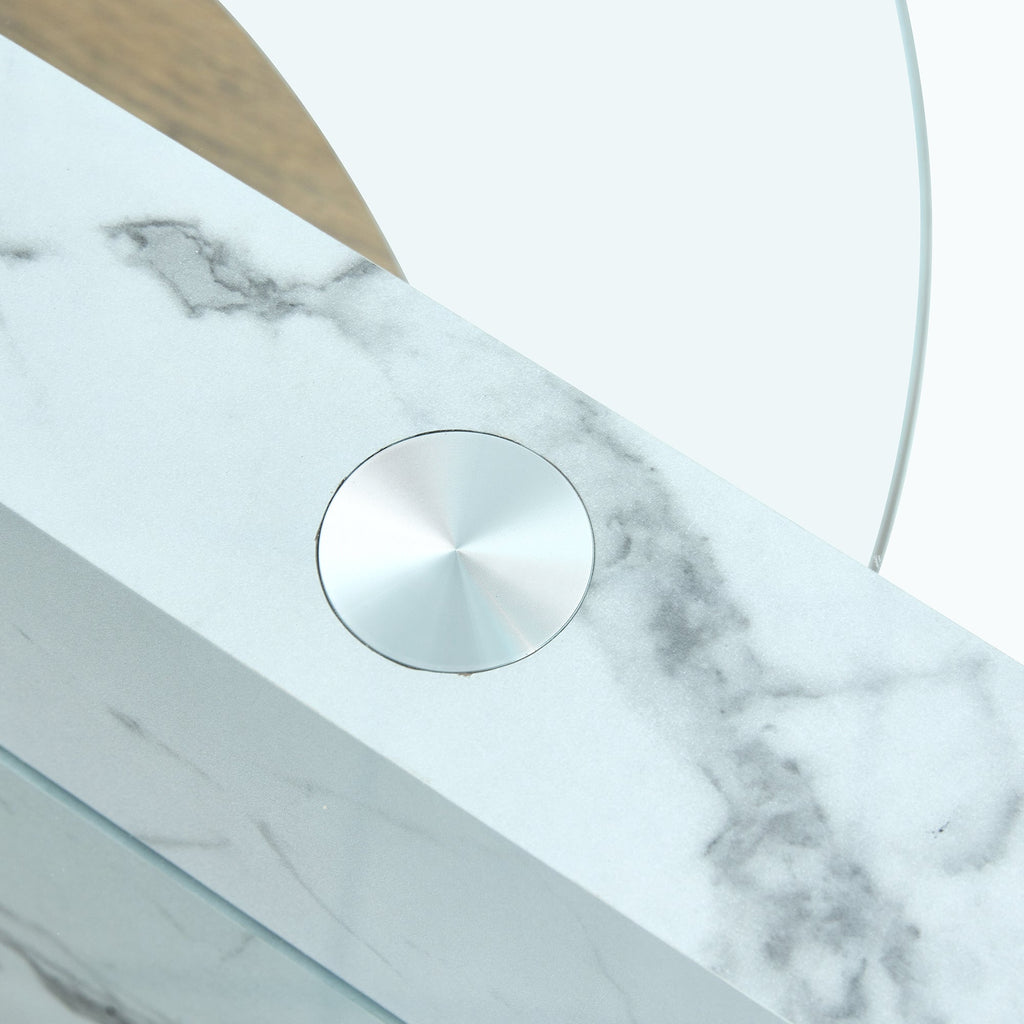 Contemporary Artistic Double Layer Coffee Table
