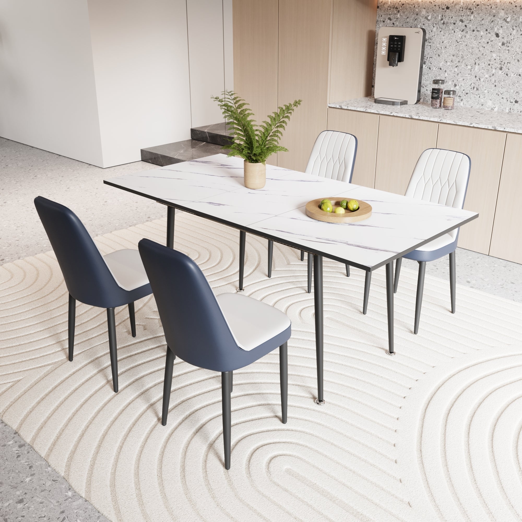 47'-63' Expandable Dining Table and Chair Set