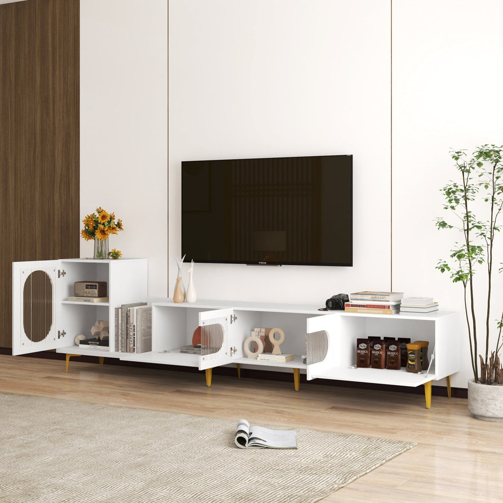 Wood Rectangle Extendable TV Stand