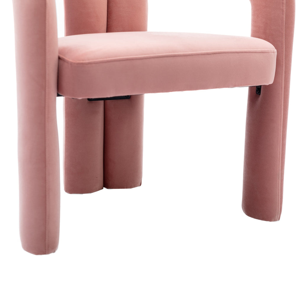 Contemporary Velvet Fabric Upholstered Accent Side Chairs (Set of 2)