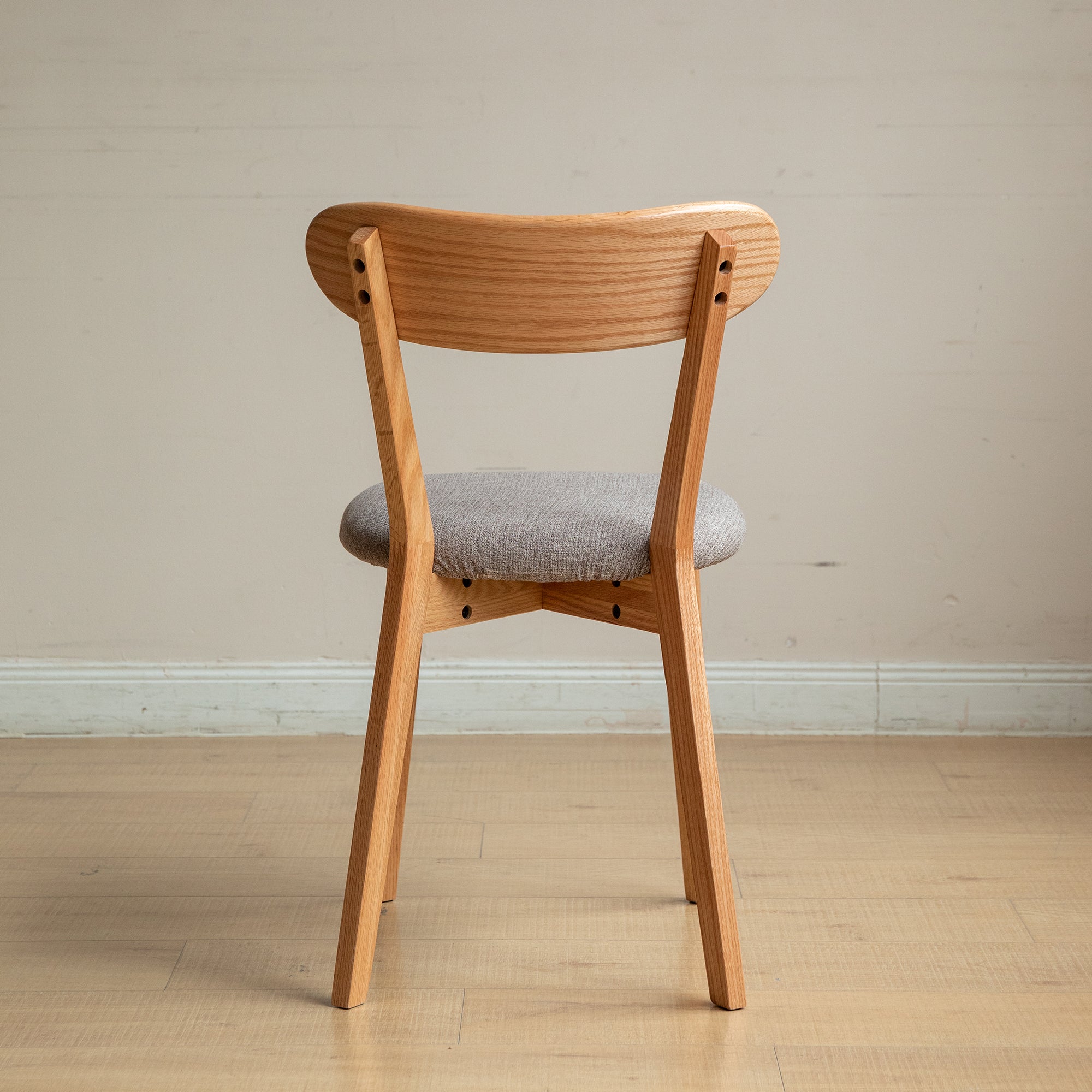 FAS Grade Oak Natural Wood  Living Room Chair with Upholstered