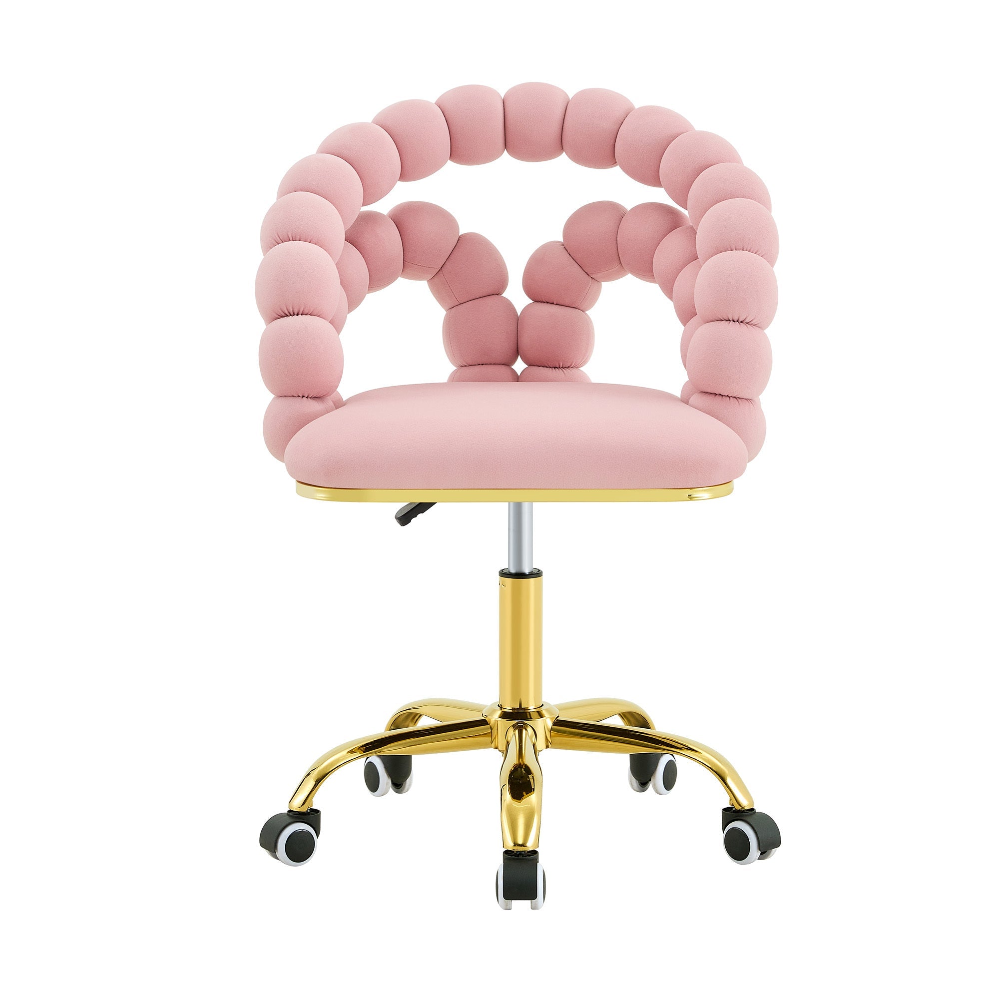 Coloful Modern Velvet Adjustable Swivel Desk Chair with Bubble Back