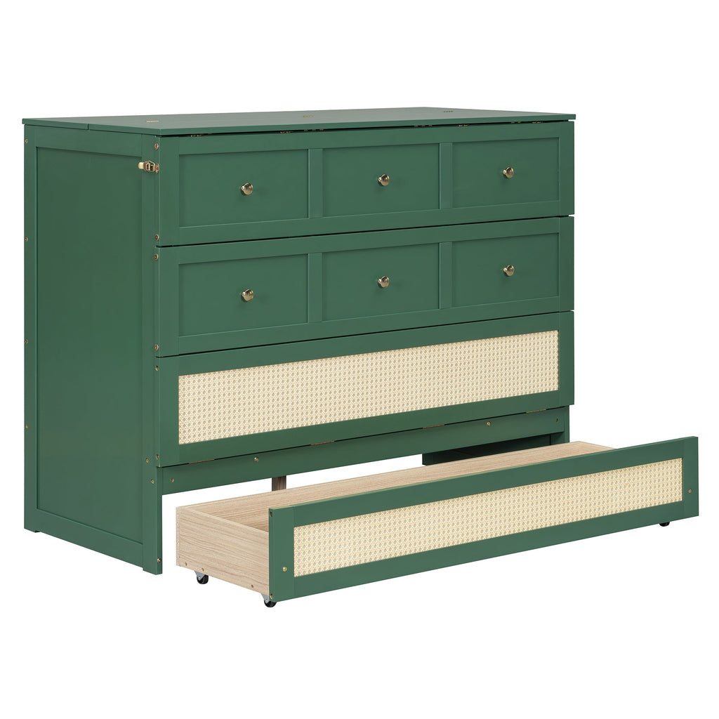Full Size Murphy Bed with Large Drawers