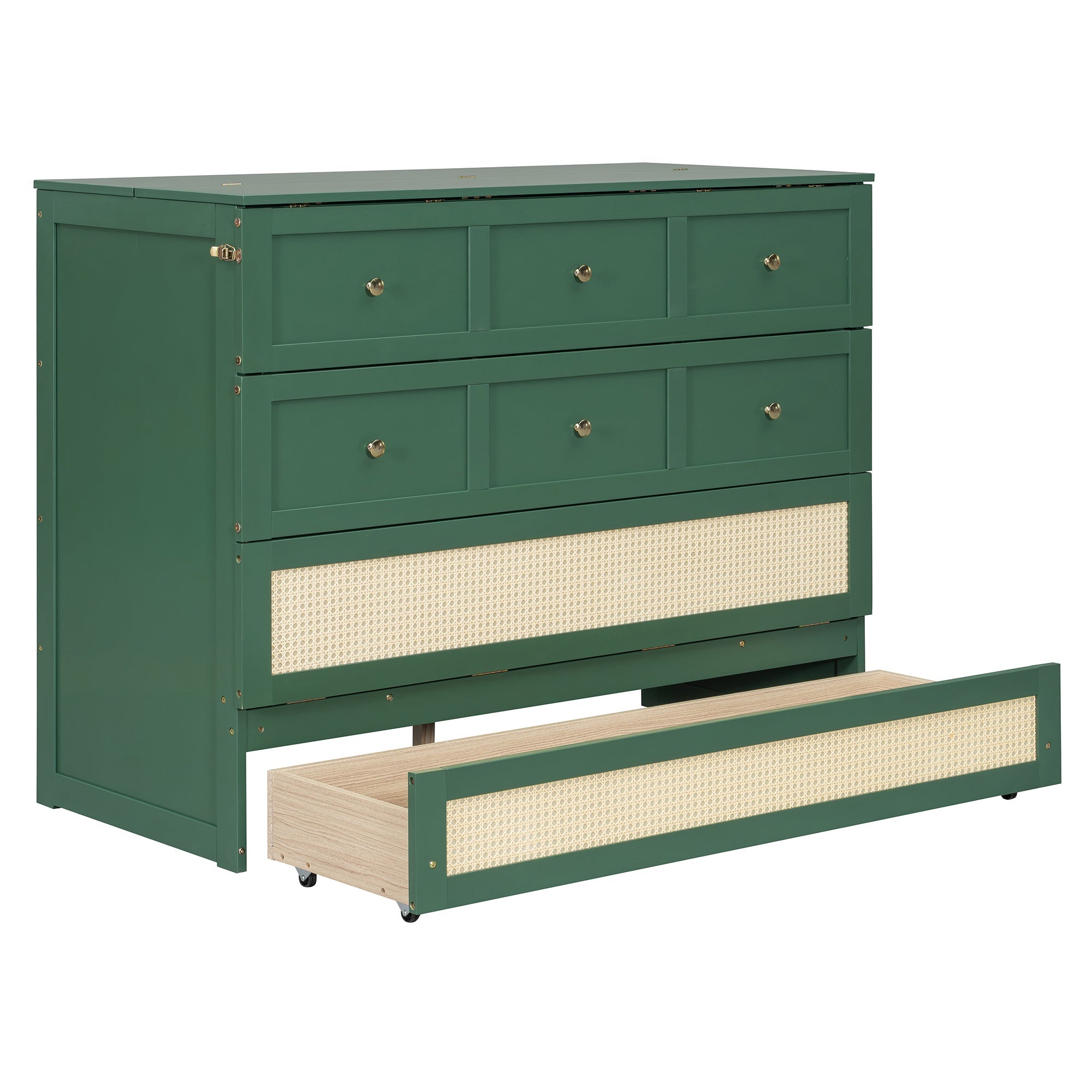 Full Size Murphy Bed with Large Drawers
