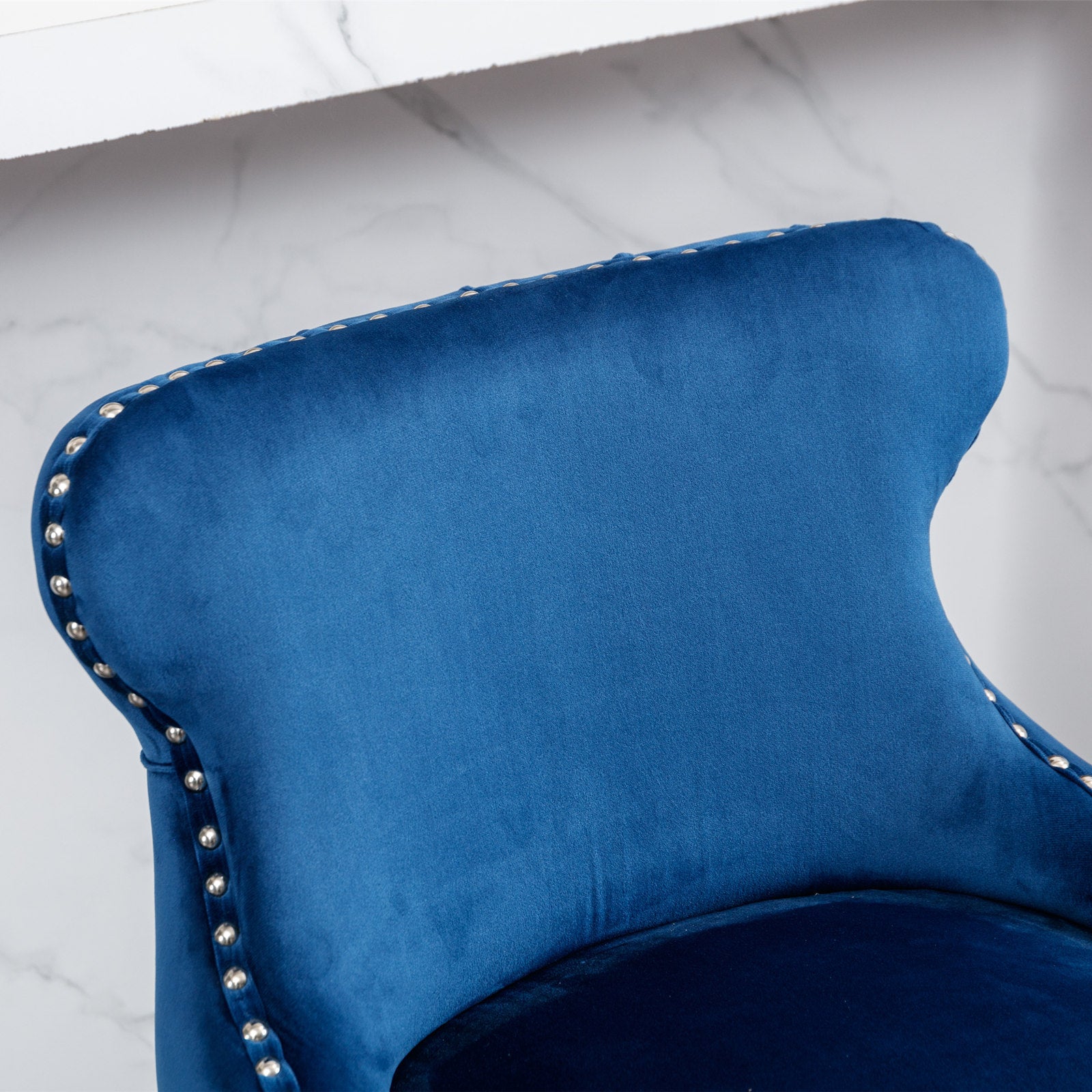 Leisure Style Velvet Upholstered Wing-Back Barstools (Set of 2)