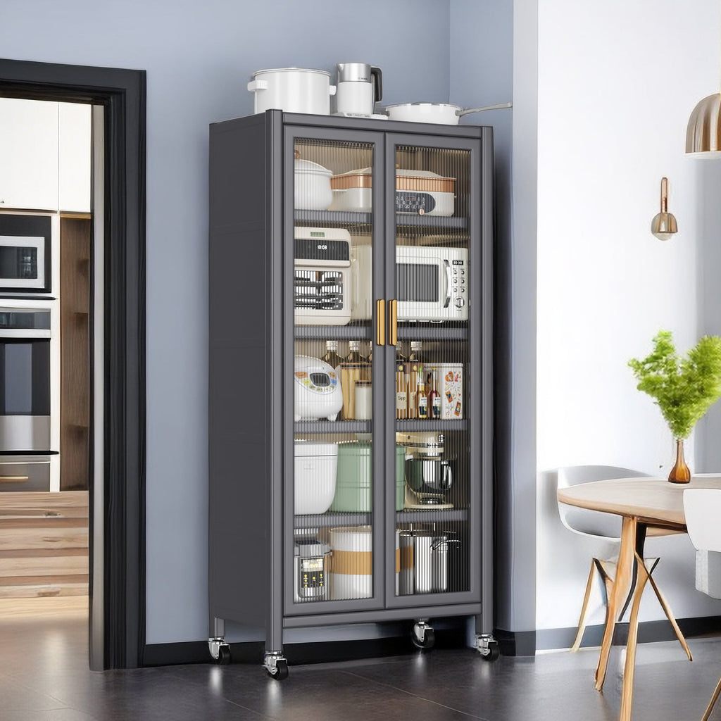 Open-door Kitchen Shelving Storage Cabinets