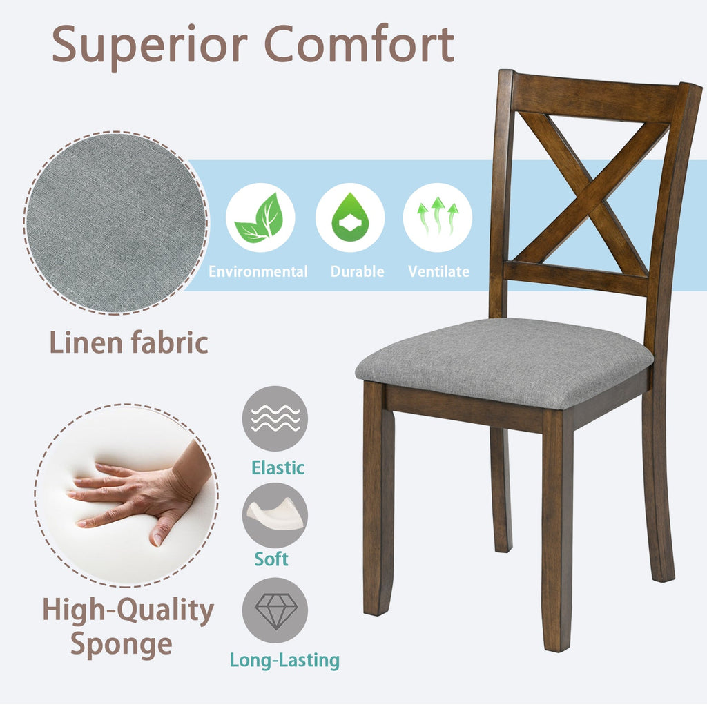 Kitchen Chair with Padded Seat (Set of 4)