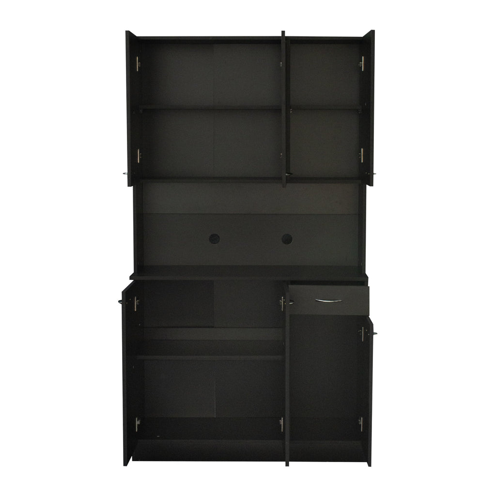 70.87' Tall White Kitchen Cabinet with 6-Doors