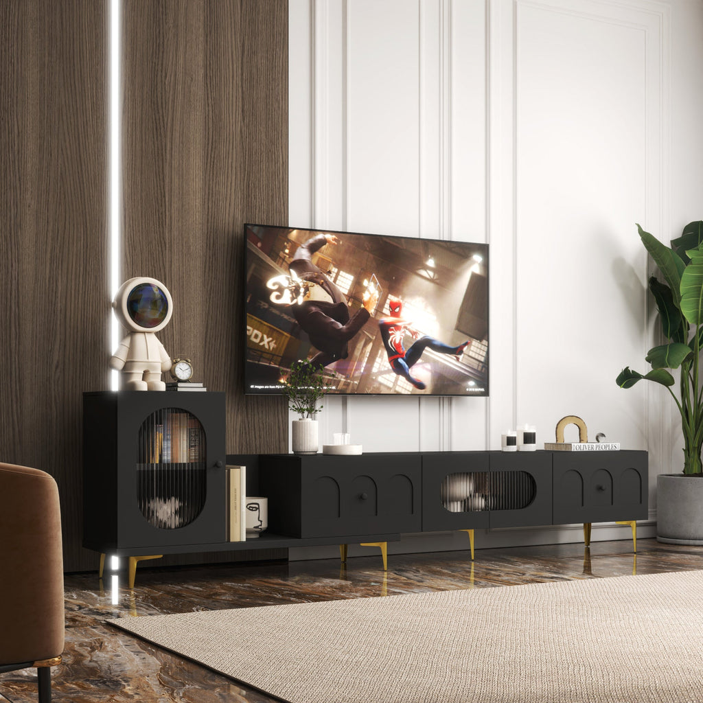 Wood Rectangle Extendable TV Stand