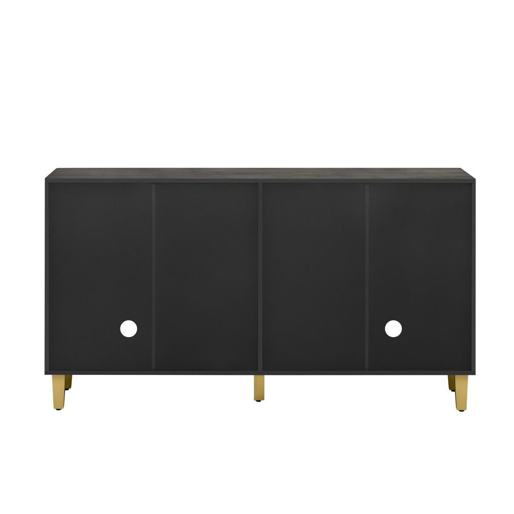 60' Retro Sideboard Cabinet with Adjustable Shelves