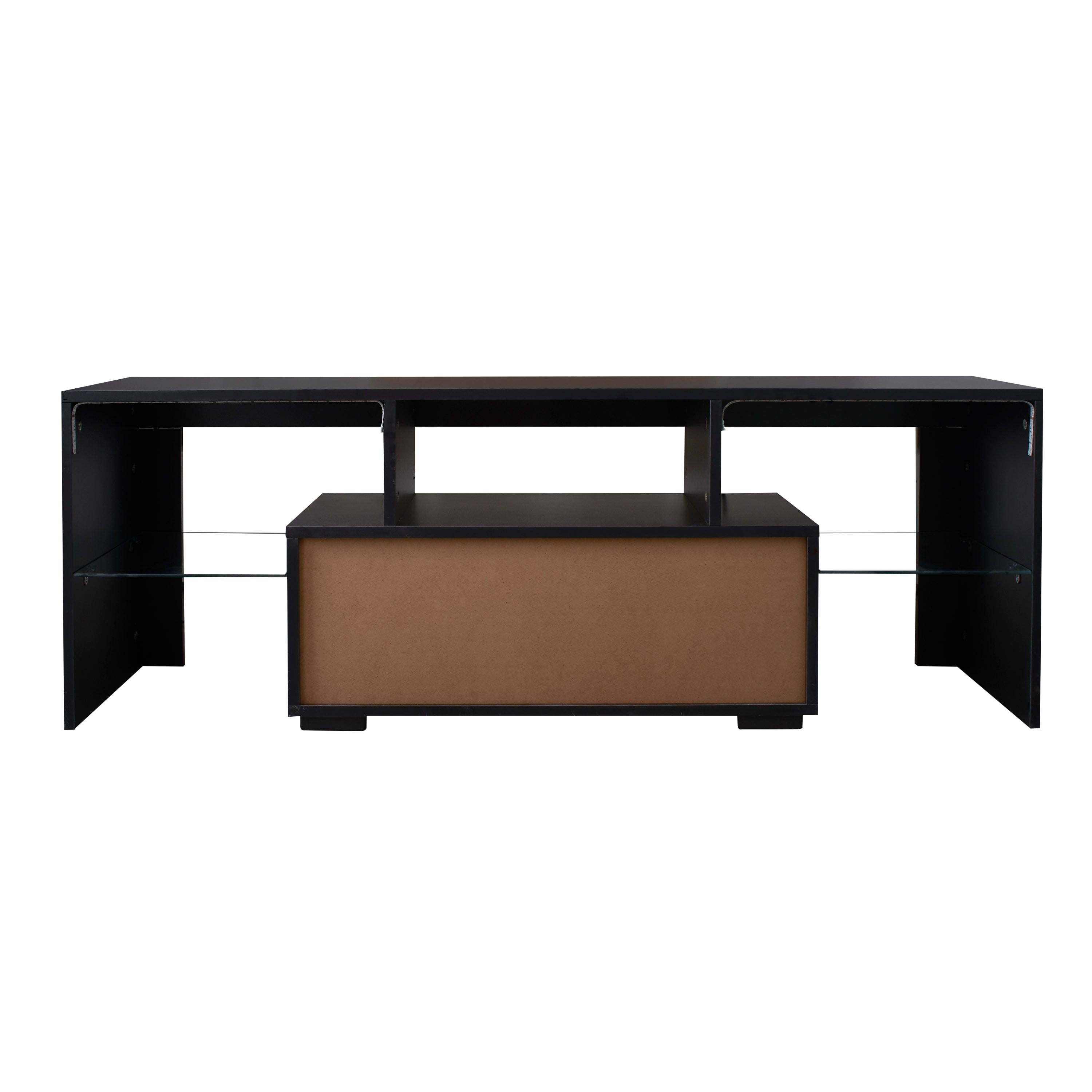 51" Black TV Stand with LED RGB Lights