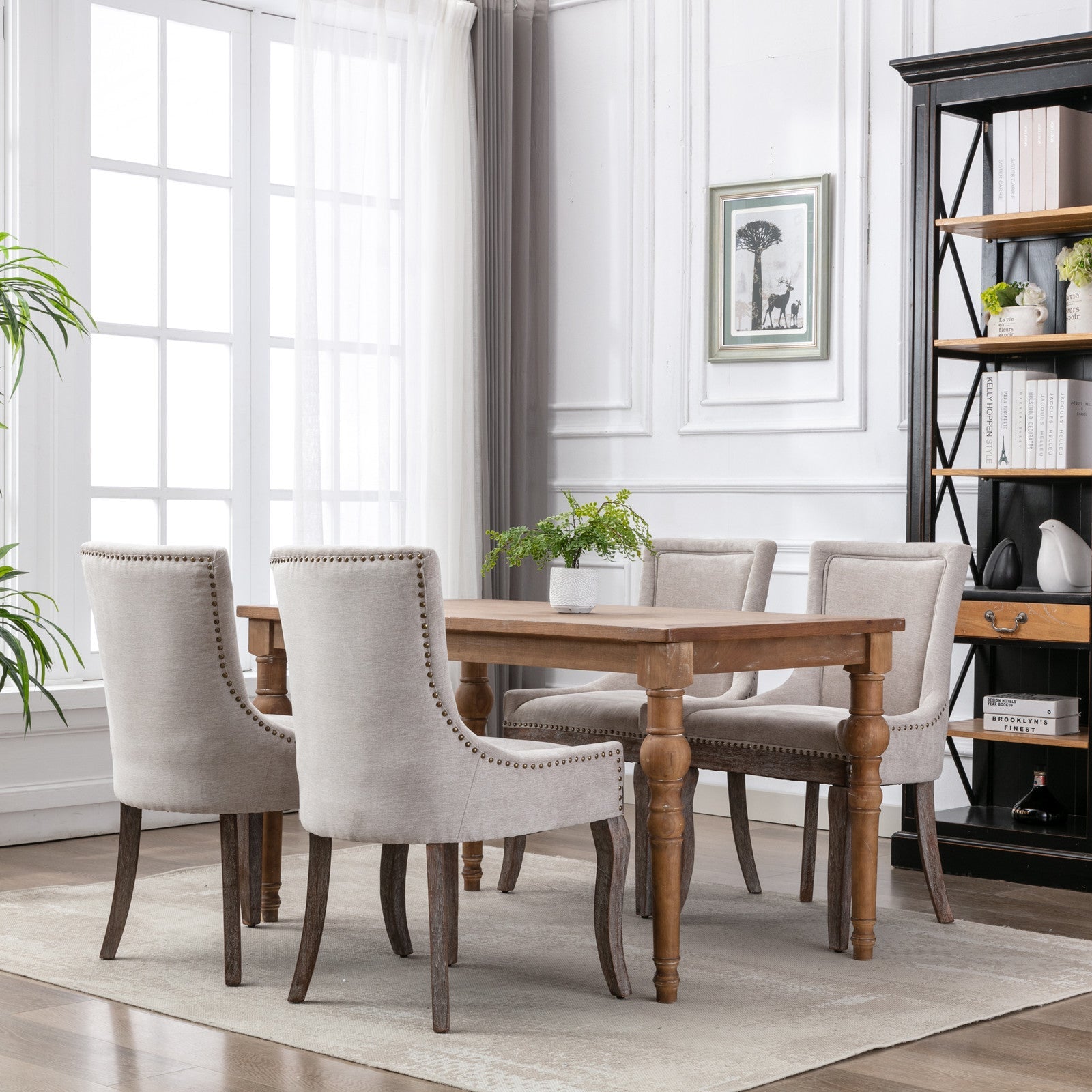 Ultra Side Thickened Fabric Dining Chair (Set of 2)