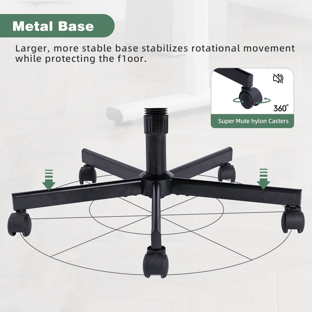 Criss Cross Armless Office Chair with Wheels