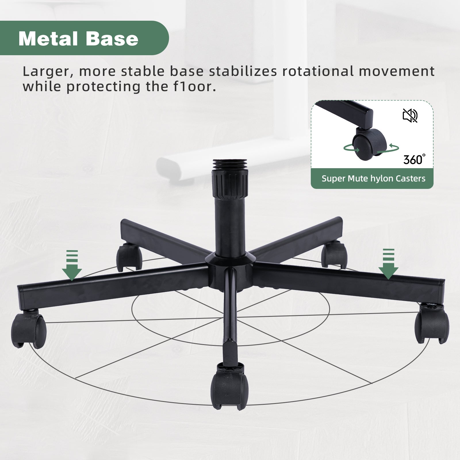 Criss Cross Armless Office Chair with Wheels