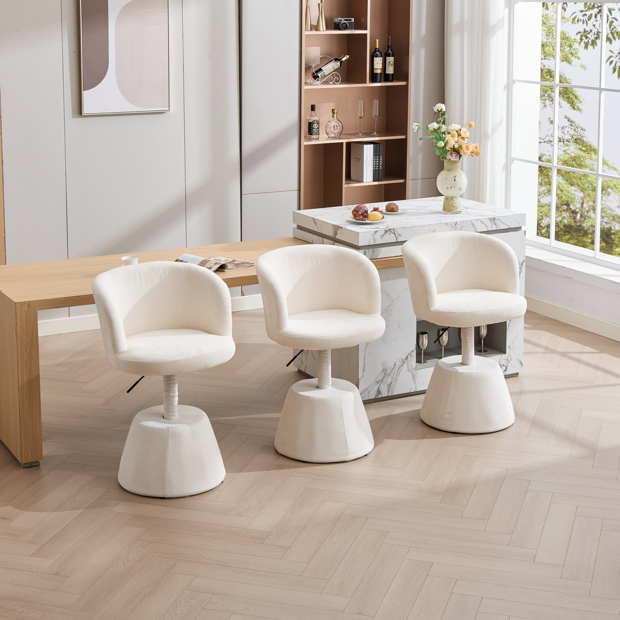 Adjustable Height 360° Swivel Ergonomic Bar Stool