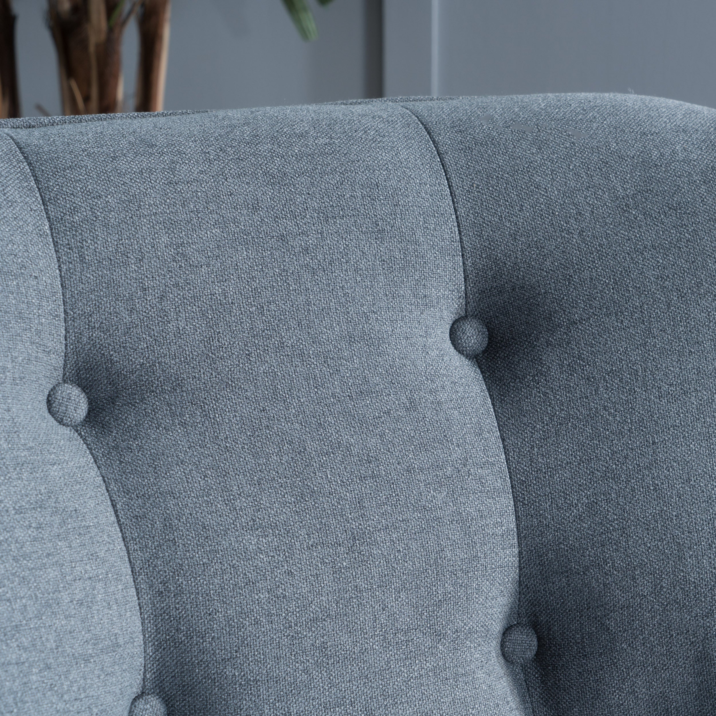 Mid-Century Modern Arm Chair with Tufted Back