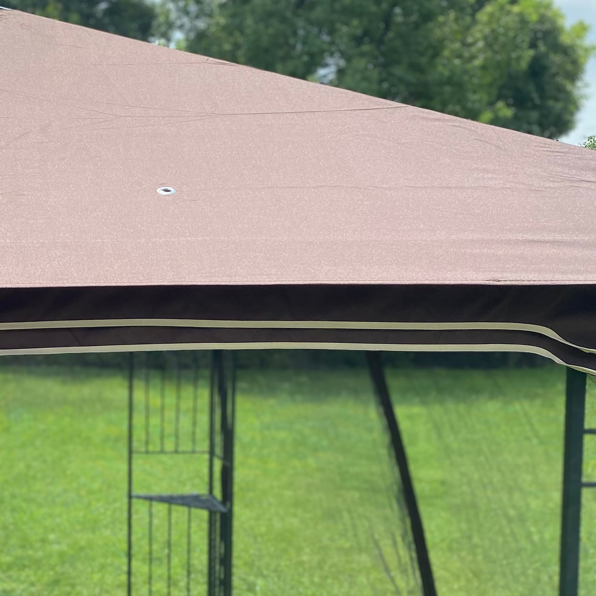 Patio Gazebo Tent with Ventilated Double Roof and Mosquito Net for Backyard or Garden