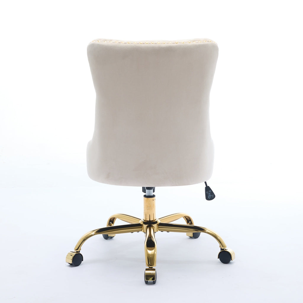 Modern Velvet Upholstered Tufted Button Home Office Chair