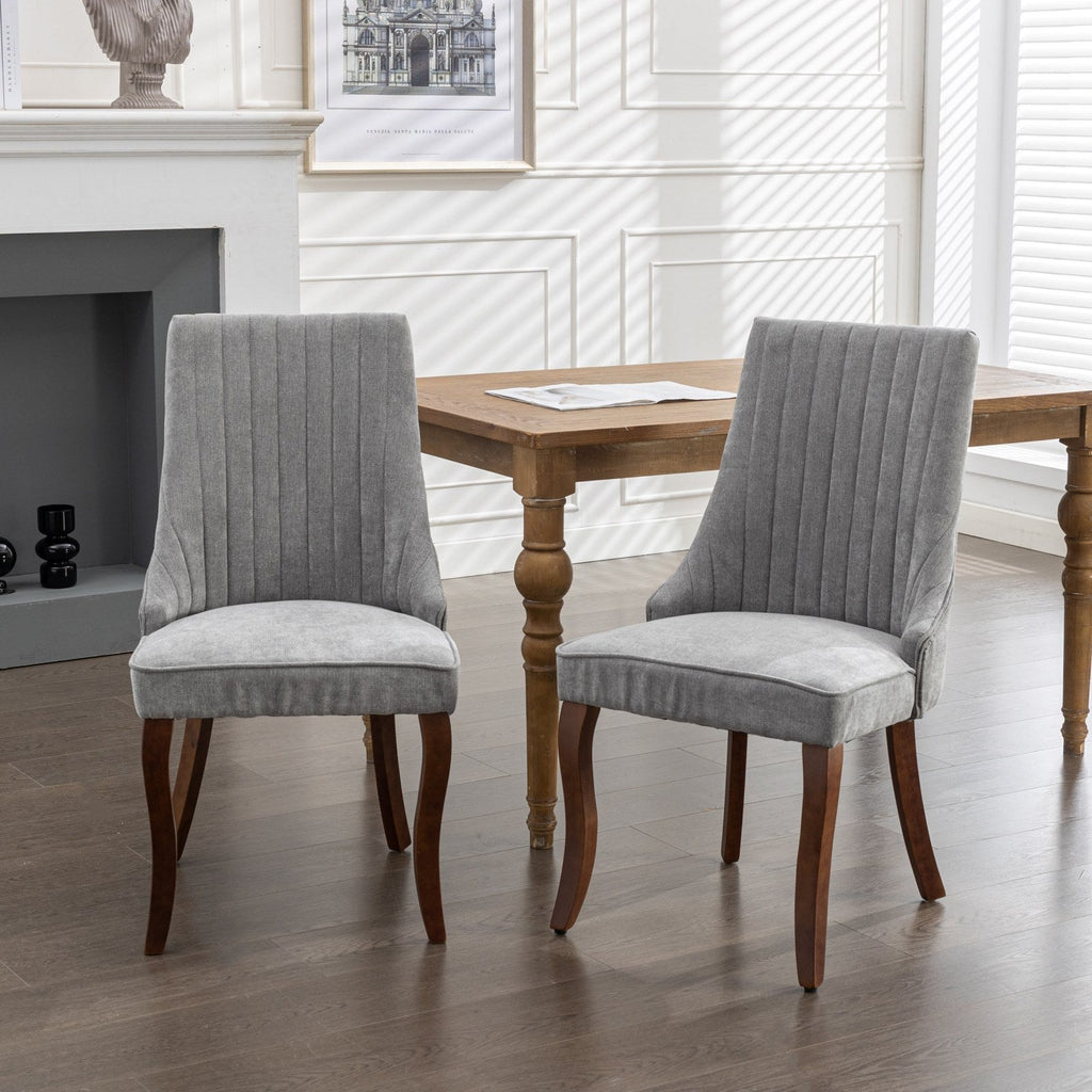 Rayon Cloth Flocking Velvet/Linen Dining Chairs (Set of 2)