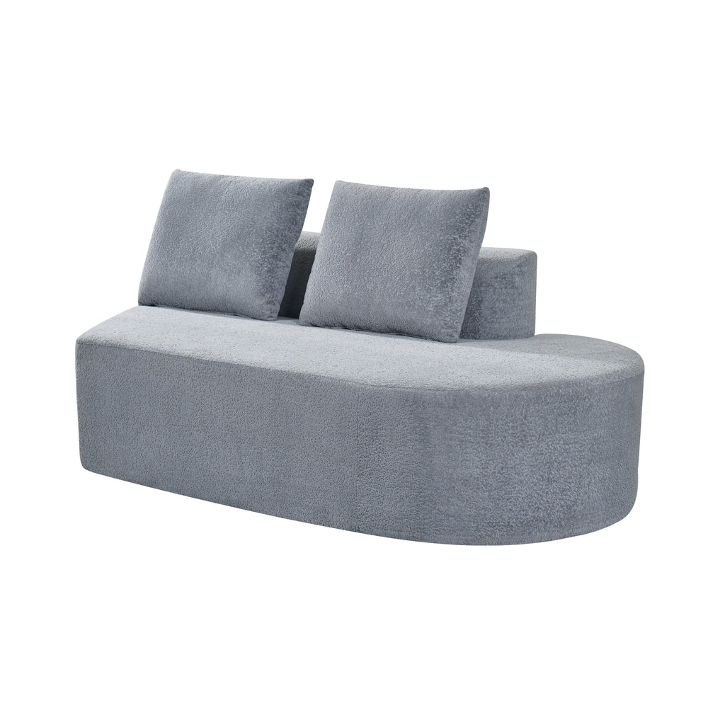 116' Modern Curved Sectional Sofa for Living Room