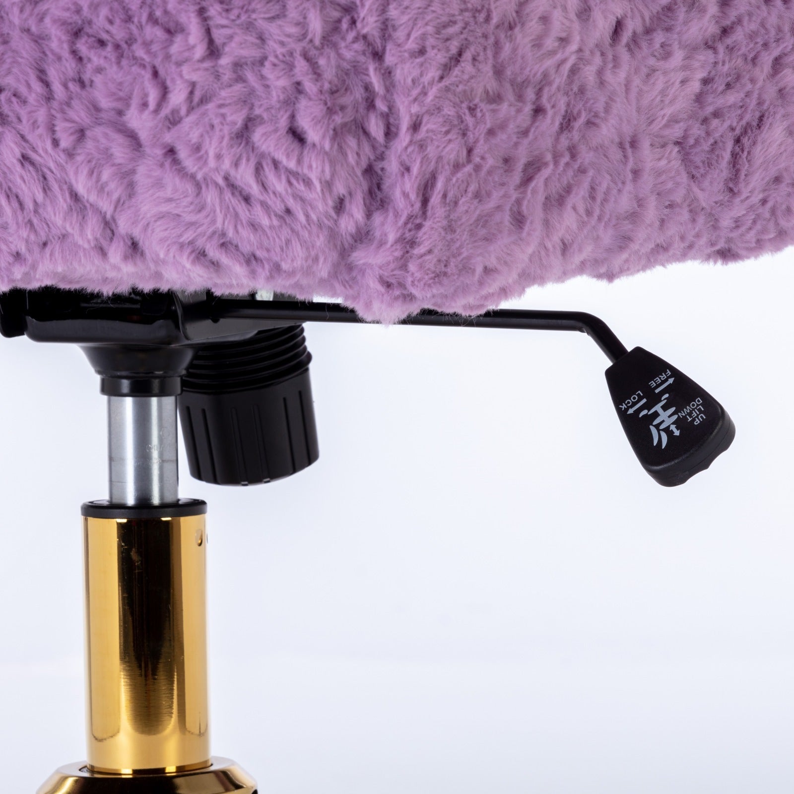 Violet Velve Home Office Chair with Golden Metal Base