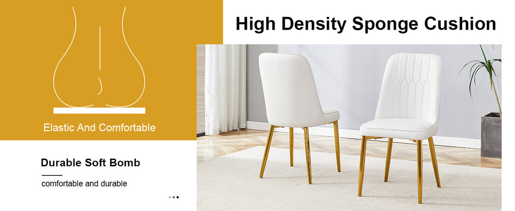 Modern PU Leather Backrestdining Dining Chairs