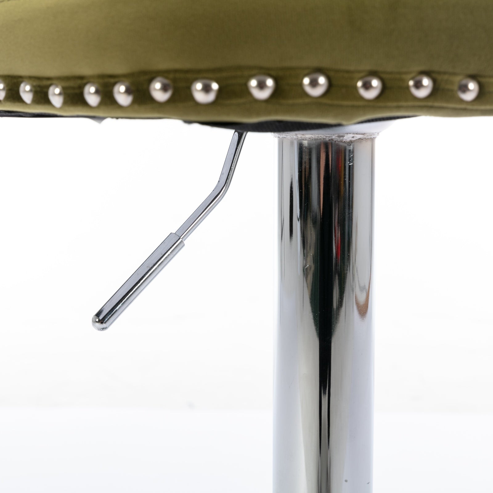 25-33 Inch Modern Velvet Swivel Barstools (Set of 2)