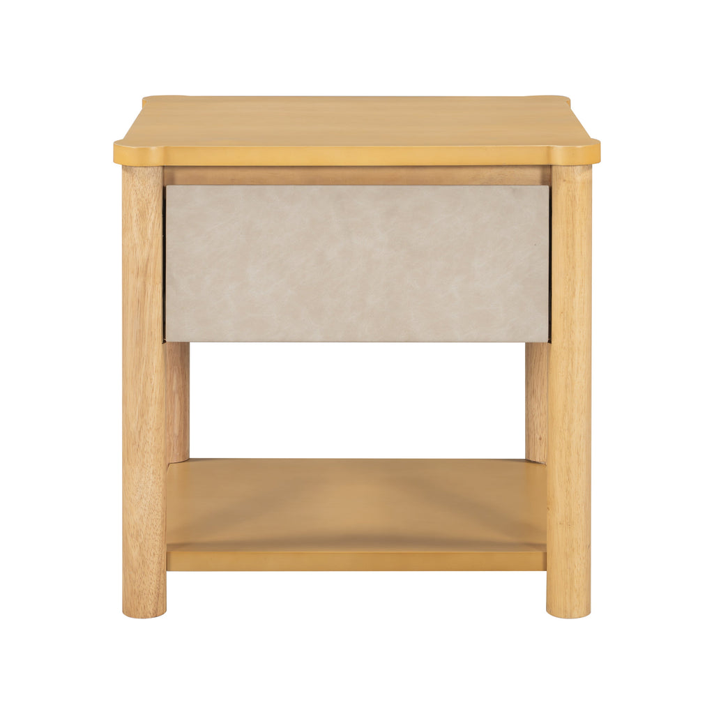 Modern King Bed Frame Set with 2 Nightstands