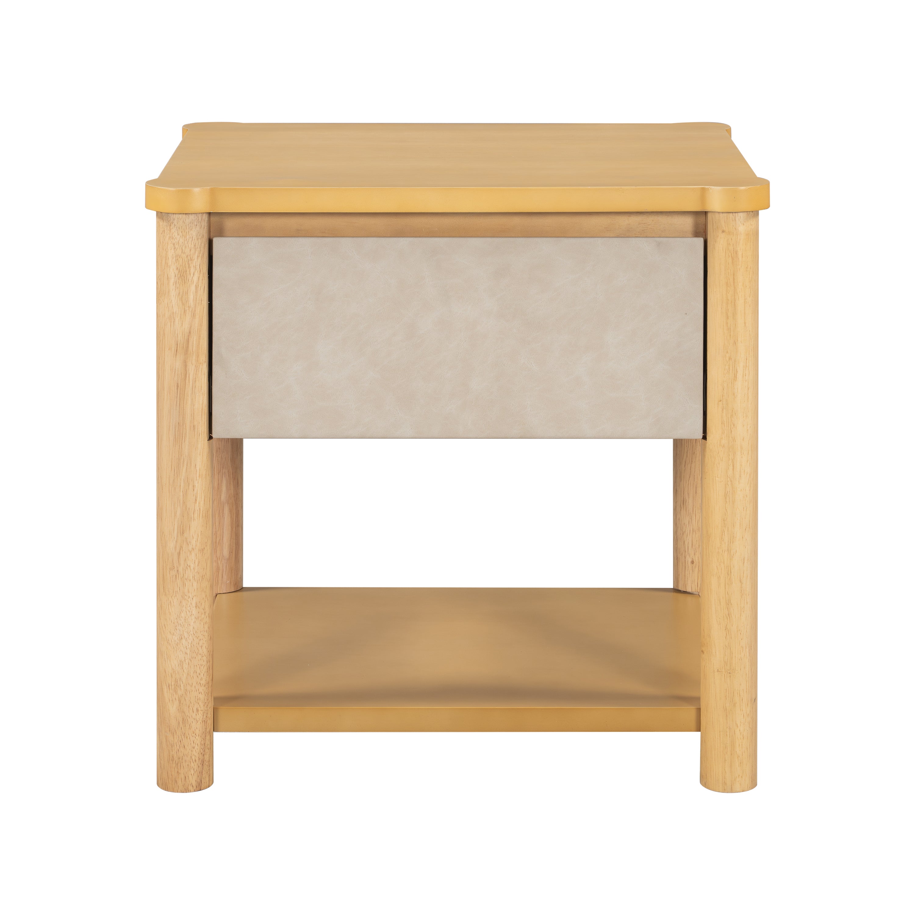 Modern Wood Nightstands with Drawer (Set of 2)
