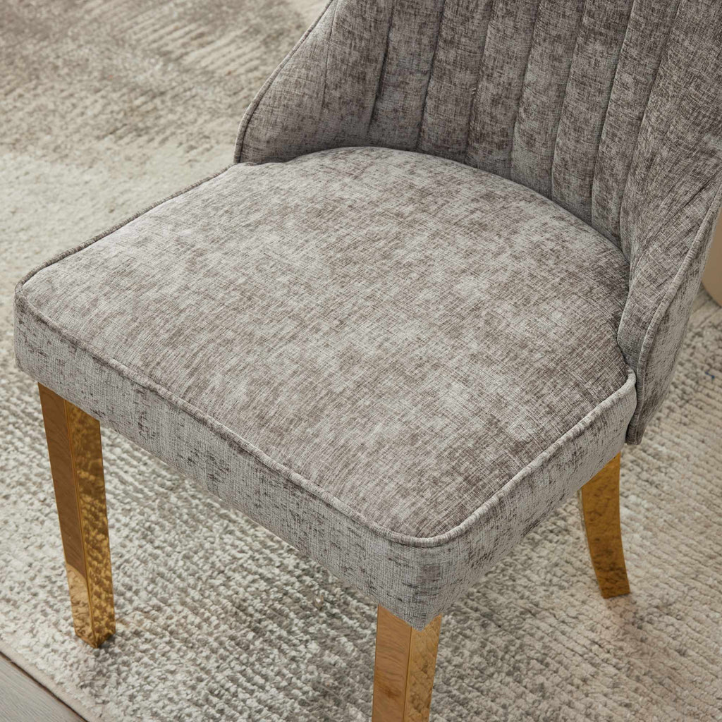 Rayon Cloth Flocking Chenille Dining Chairs (Set of 2 )