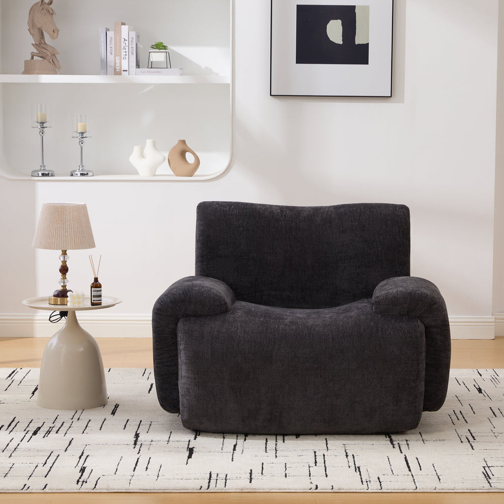 Modern Chenille Vertical Stripe Accent Chair