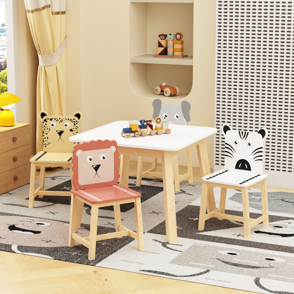 5 Piece Kiddy Table and Chair Set with 4 Chairs