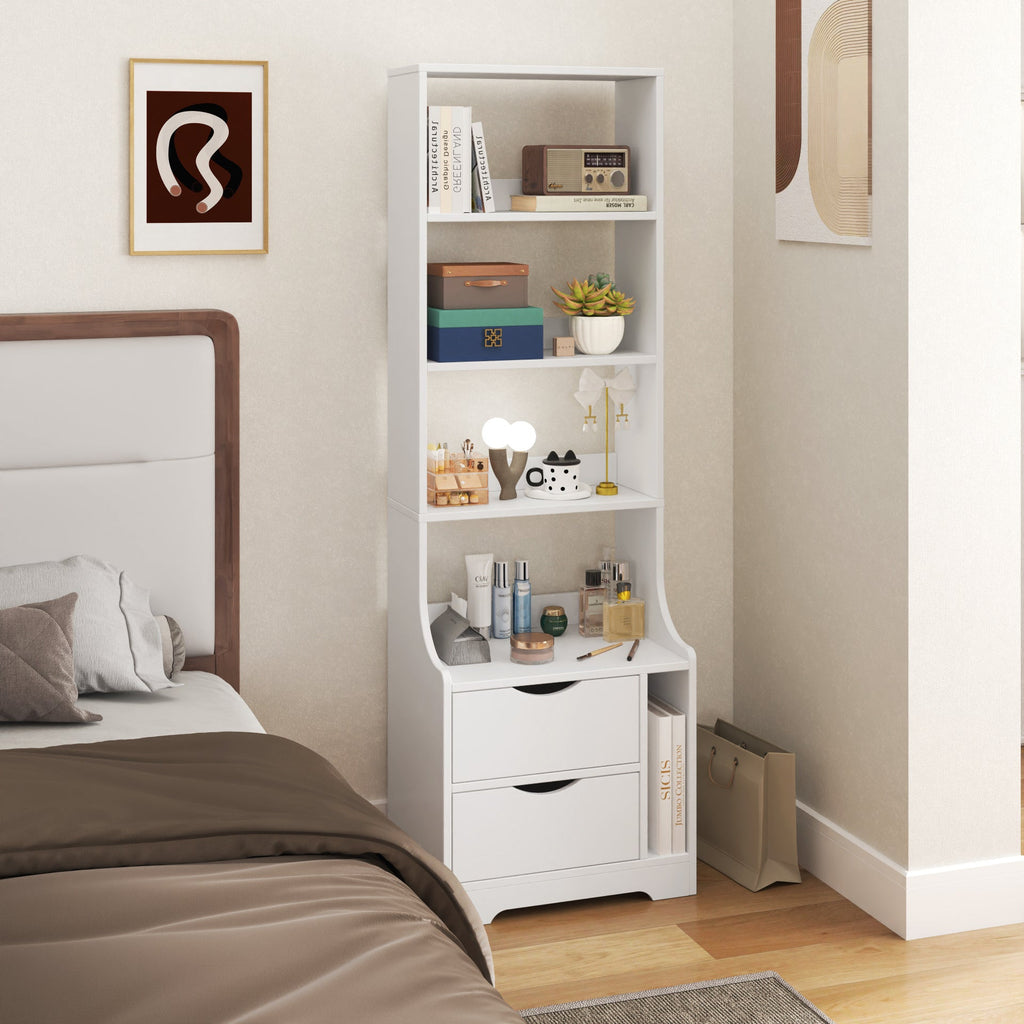 Night Stand with 2 Storage Drawers for Bedroom