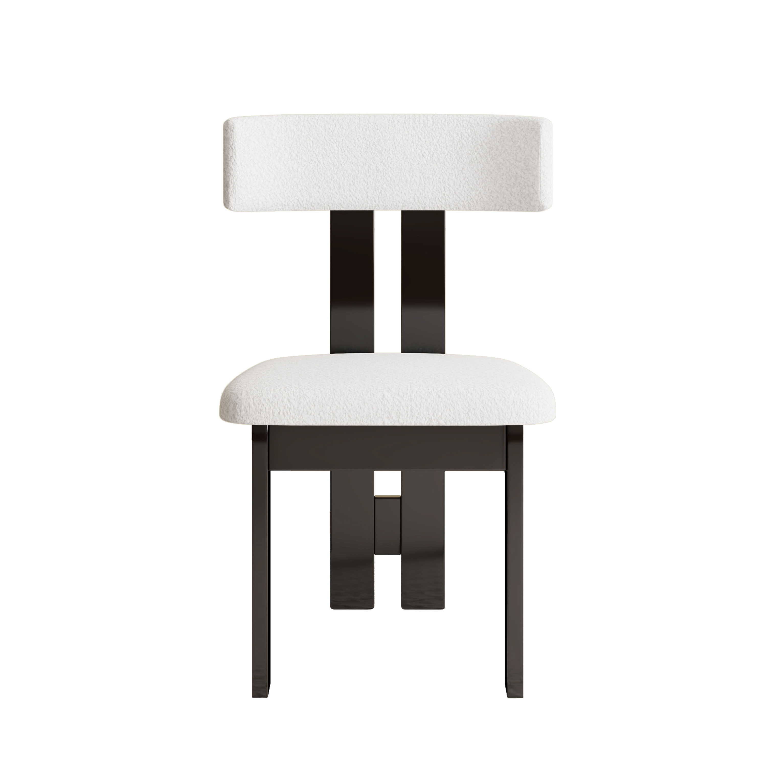 Modern Pure White Velvet Dining Chairs (Set of 2)